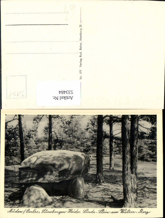 533484, Müden, Oertze Lüneburger Heide, Linde-Stein am Wietzer Berg Steinformation