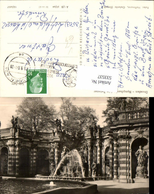533537, Dresden, Nymphenbad im Zwinger, VEB Bild und Heimat Reichenbach