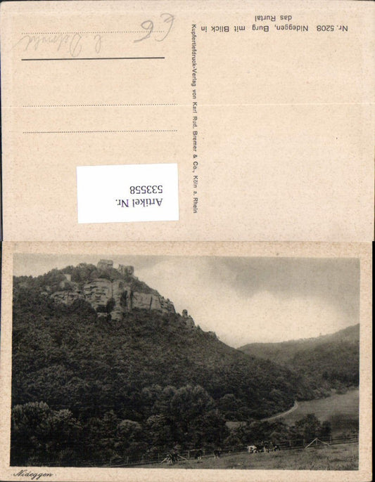 533558, Nideggen Burg mit Blick in das Rurtal