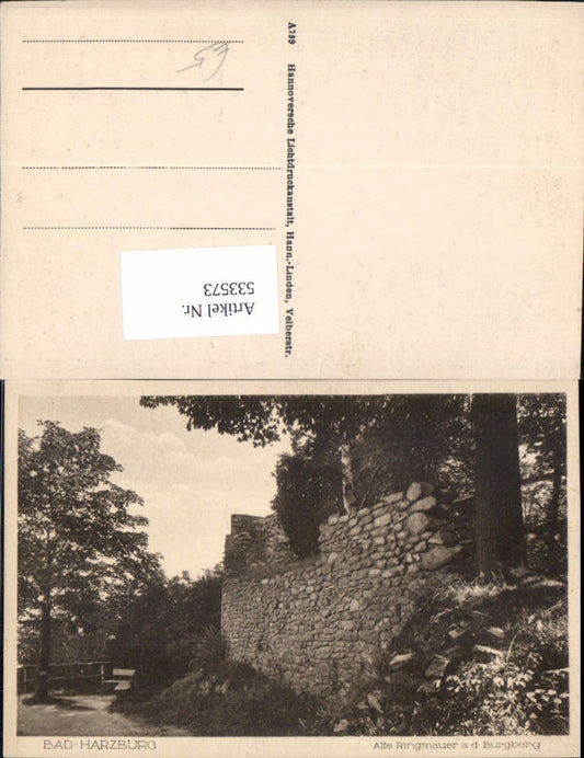 533573, Bad Harzburg Alte Ringmauer Burgberg
