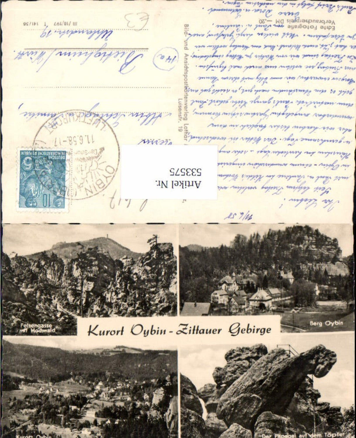 533575, Mehrbild AK, Kurort Oybin Zittauer Gebirge