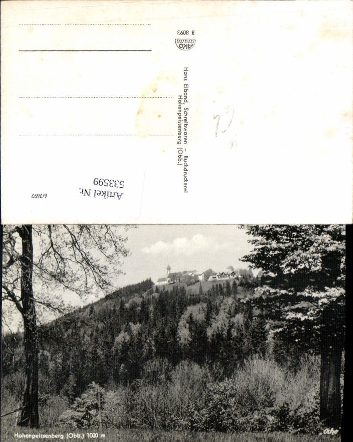 533599, Hohenpeißenberg Lk Weilheim Schongau