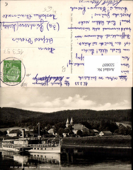 533697,Bursfelde bei Hemeln Hann. Münden Dampfer Weser Lk Göttingen