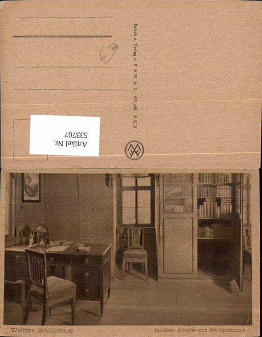 533707,Weimar Schillerhaus Tisch Sessel Interieur