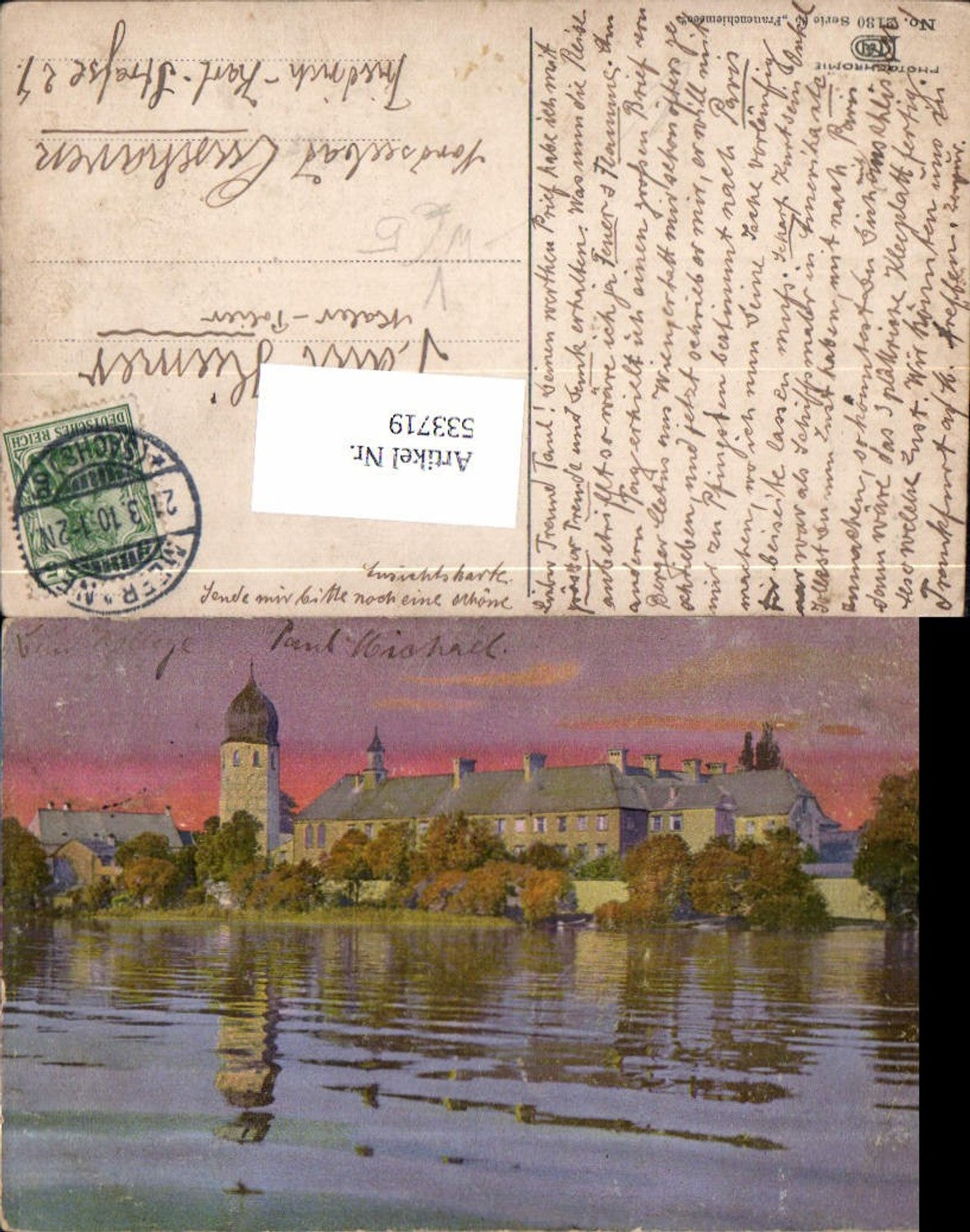 533719, Artist AK Frauenchiemsee Chiemsee Fraueninsel Lk Rosenheim