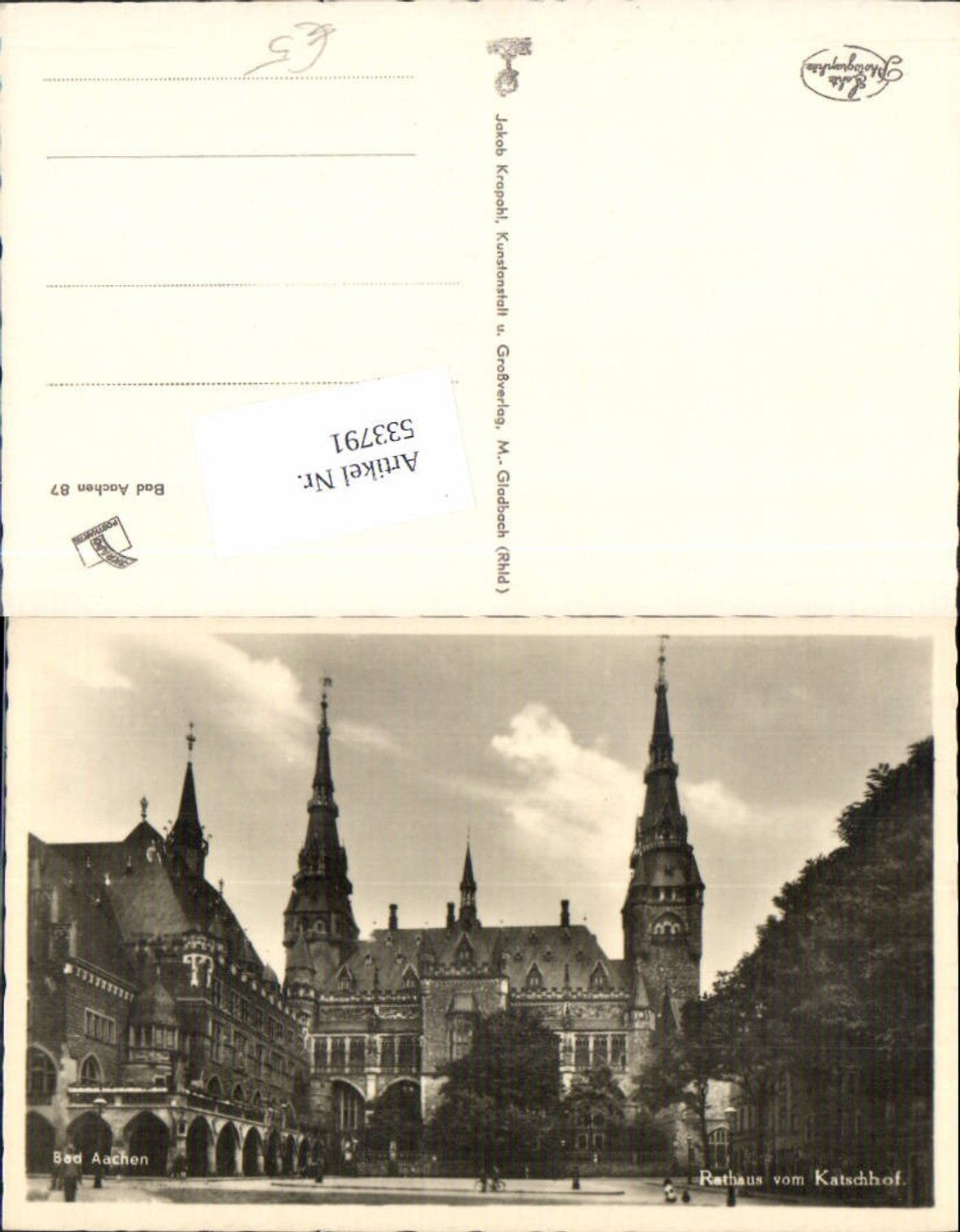 533791,Bad Aachen Rathaus vom Katschhof