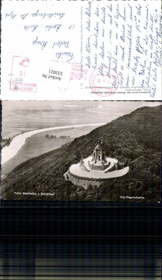 533821,Fliegeraufnahme Porta Westfalica Detmold LK Minden Lübbecke