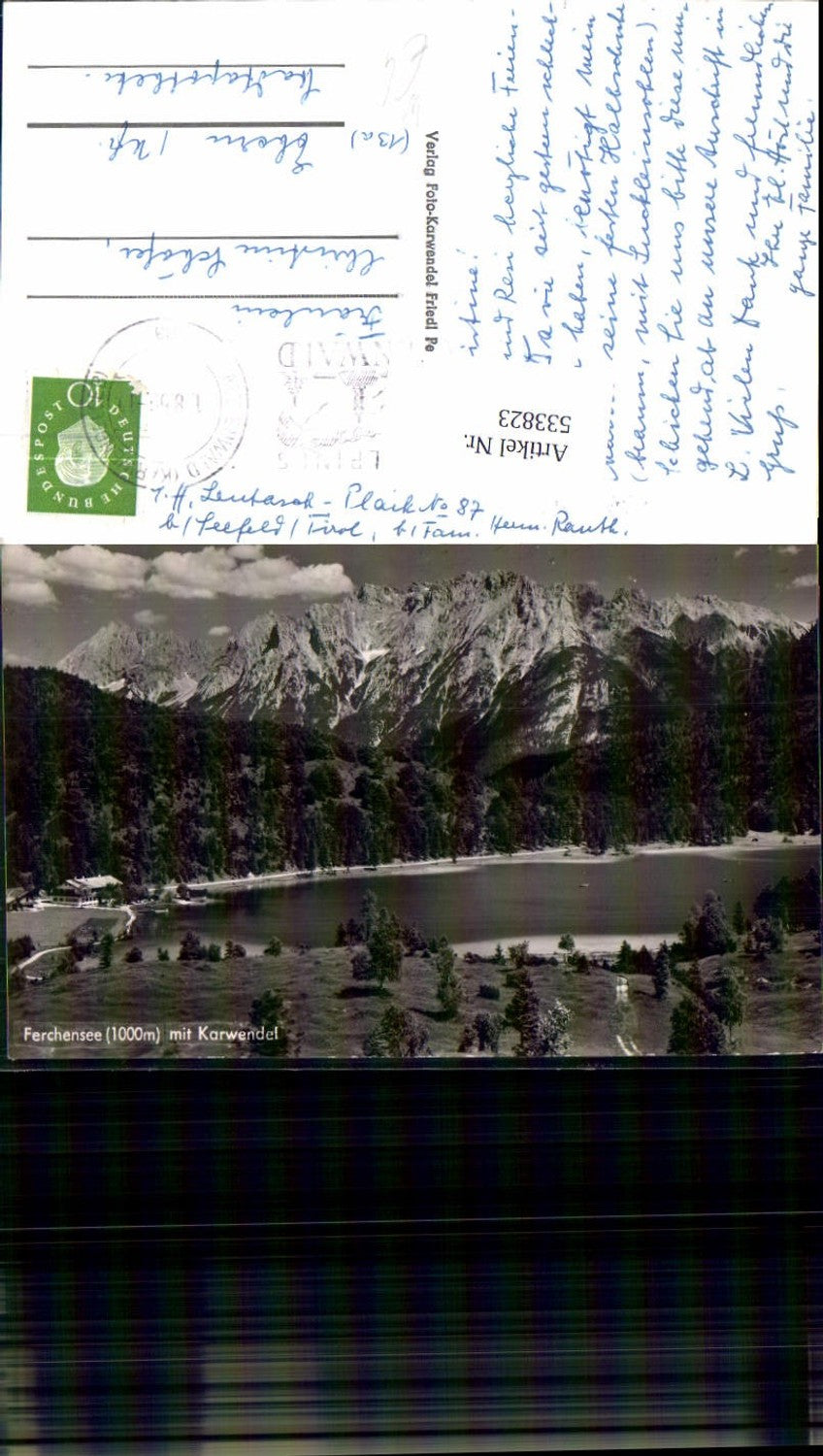 533823,Ferchensee m. Karwendel b. Mittenwald