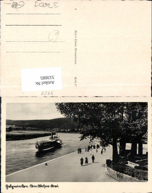 533885,tolle AK Holzminden Am Weser Kai m. Dampfer Schiff