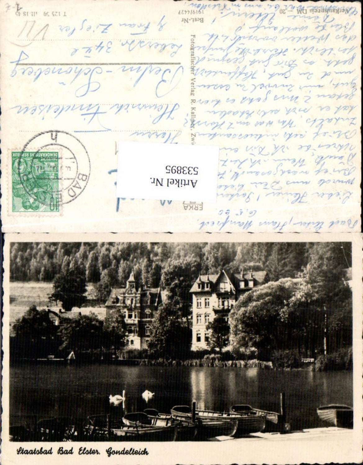 533895,Staatsbad Bad Elster Gondelteich Boote LK Vogtlandkreis