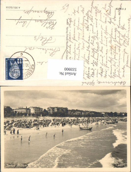 533900,tolle AK Seebad Ahlbeck Strandleben Heringsdorf