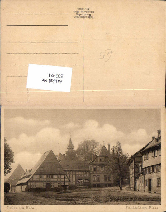 533921,tolle AK Goslar am Harz Frankenberger Plan Straßenansicht