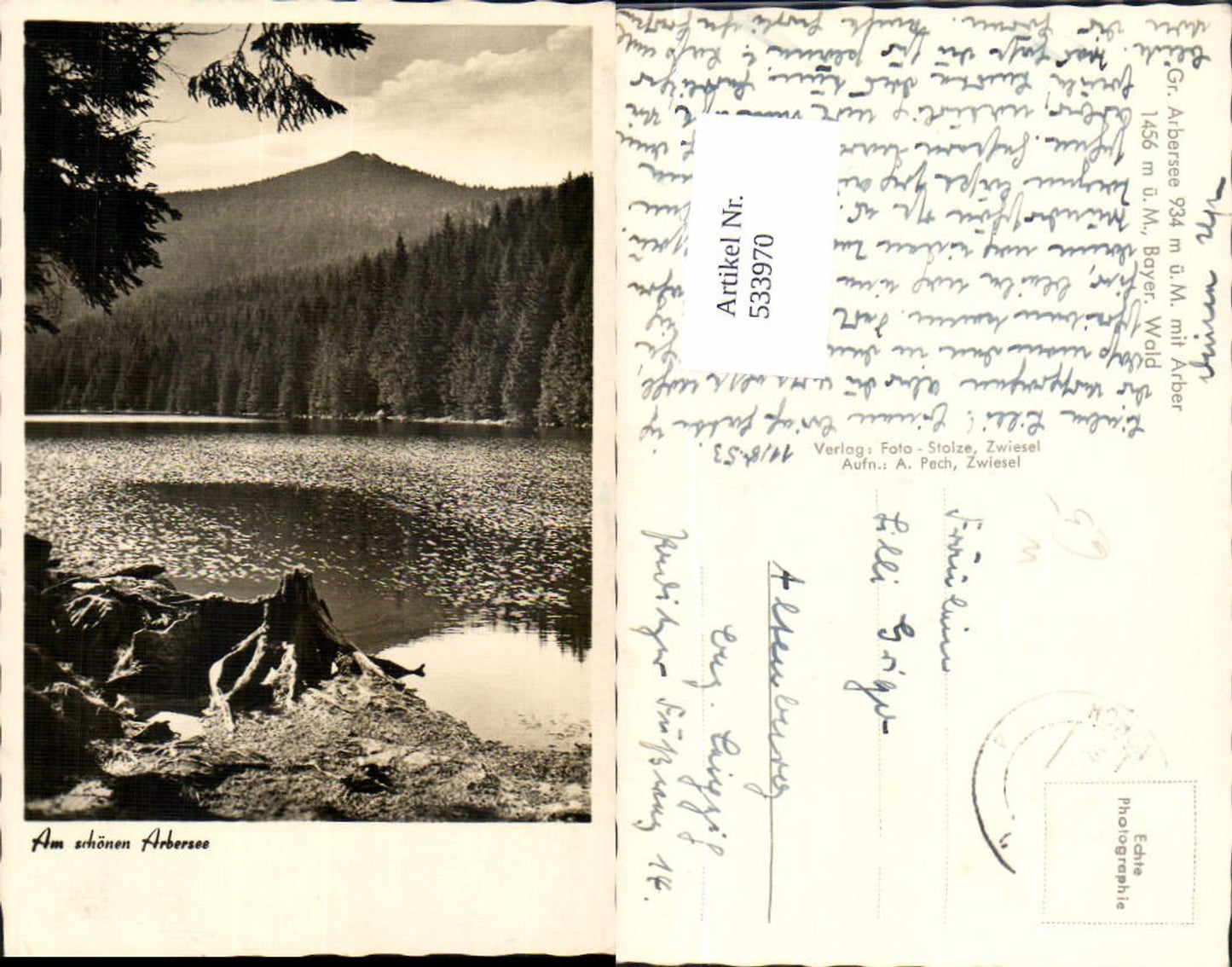 533970,Arbersee bei Bayerisch Eisenstein LK Regen