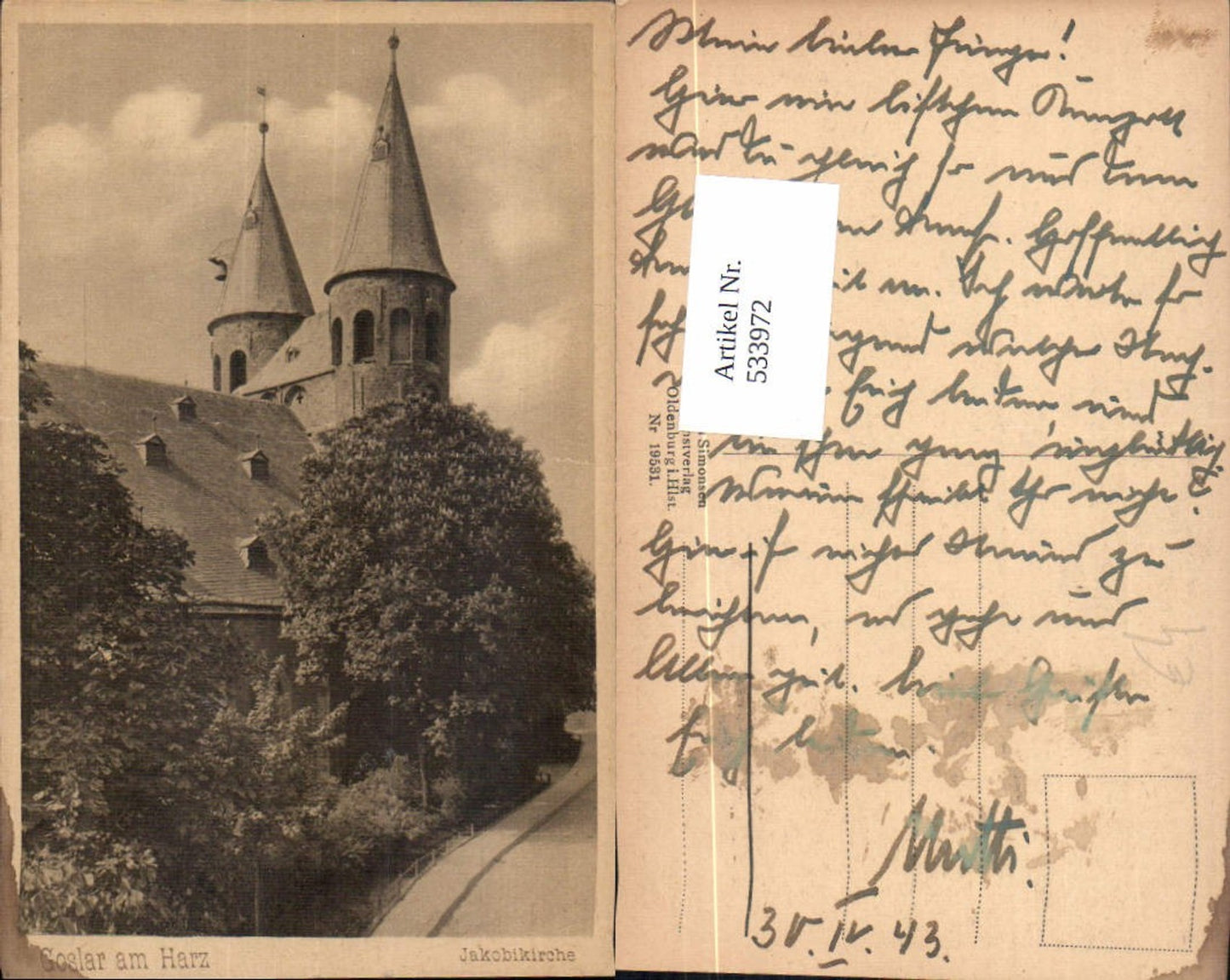533972,Goslar am Harz Jakobikirche Kirche