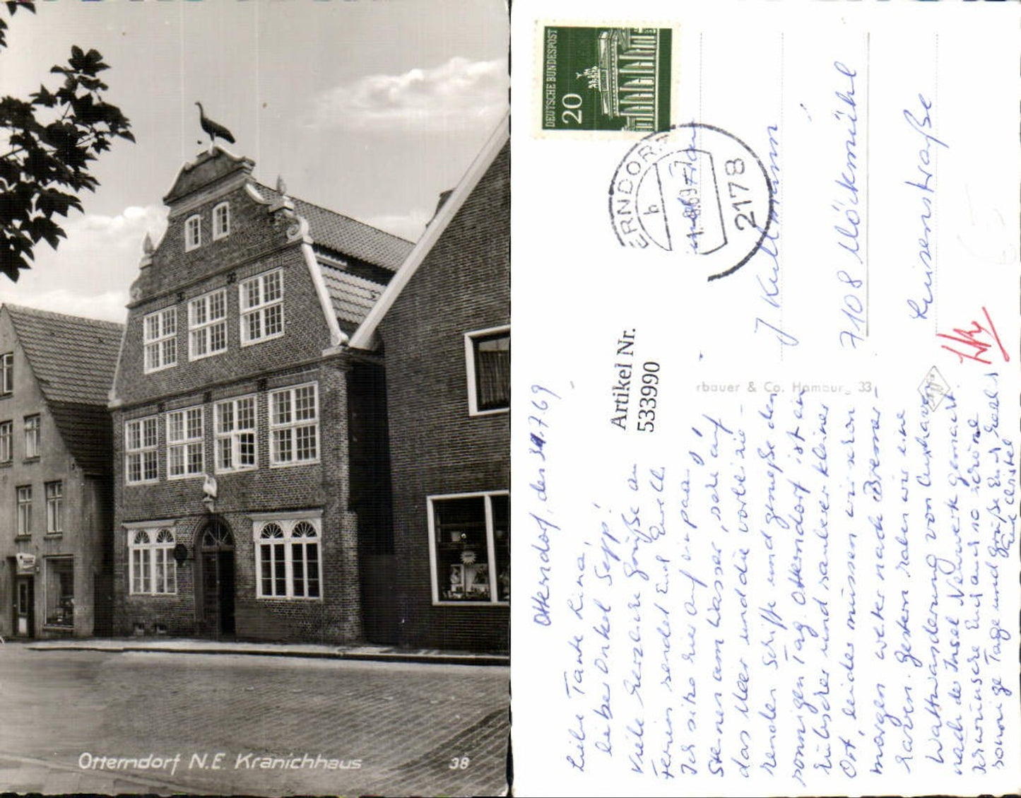 533990,tolle Foto-AK Otterndorf Kranichhaus LK Cuxhaven Hadeln