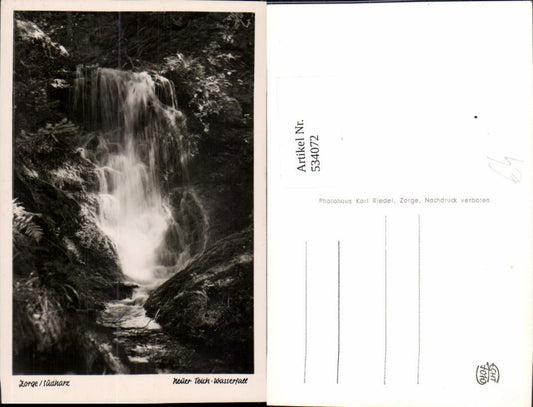 534072,Foto Ak Zorge Walkenried im Harz Südharz Neuer Teich-Wasserfall Wasserfall