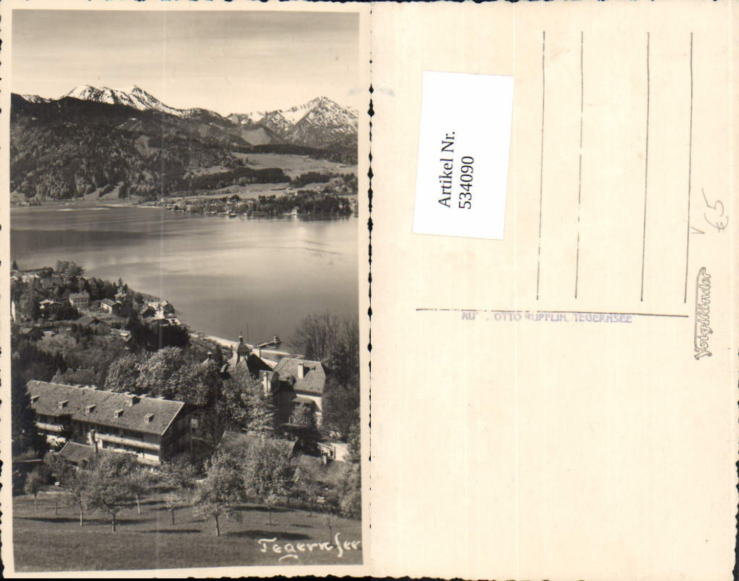 534090,Foto Ak Tegernsee Ansicht pub Otto Rupflin