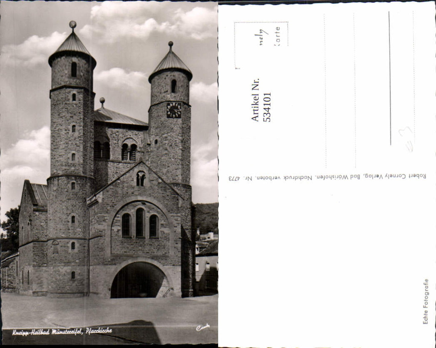 534101,Foto Ak Bad Münstereifel Pfarrkirche Kirche Ansicht