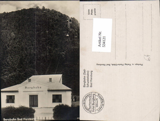 534121,Foto Ak Bergbahn Seilbahn Bad Harzburg
