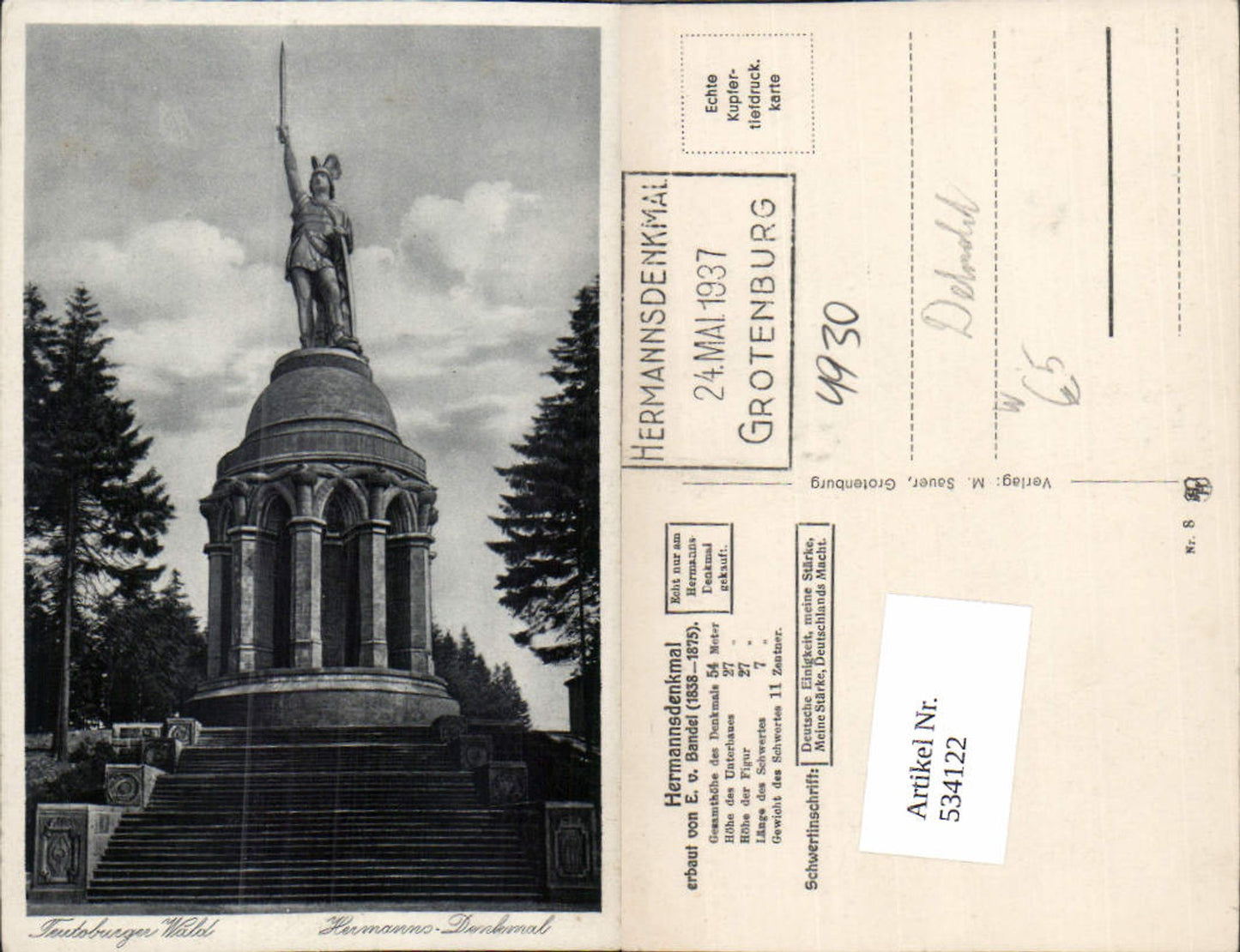 534122,Detmold Hermannsdenkmal i. Teutoburger Wald