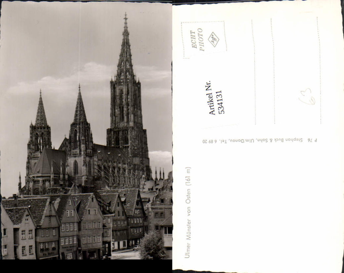 534131,Foto Ak Ulm Münster v. Osten