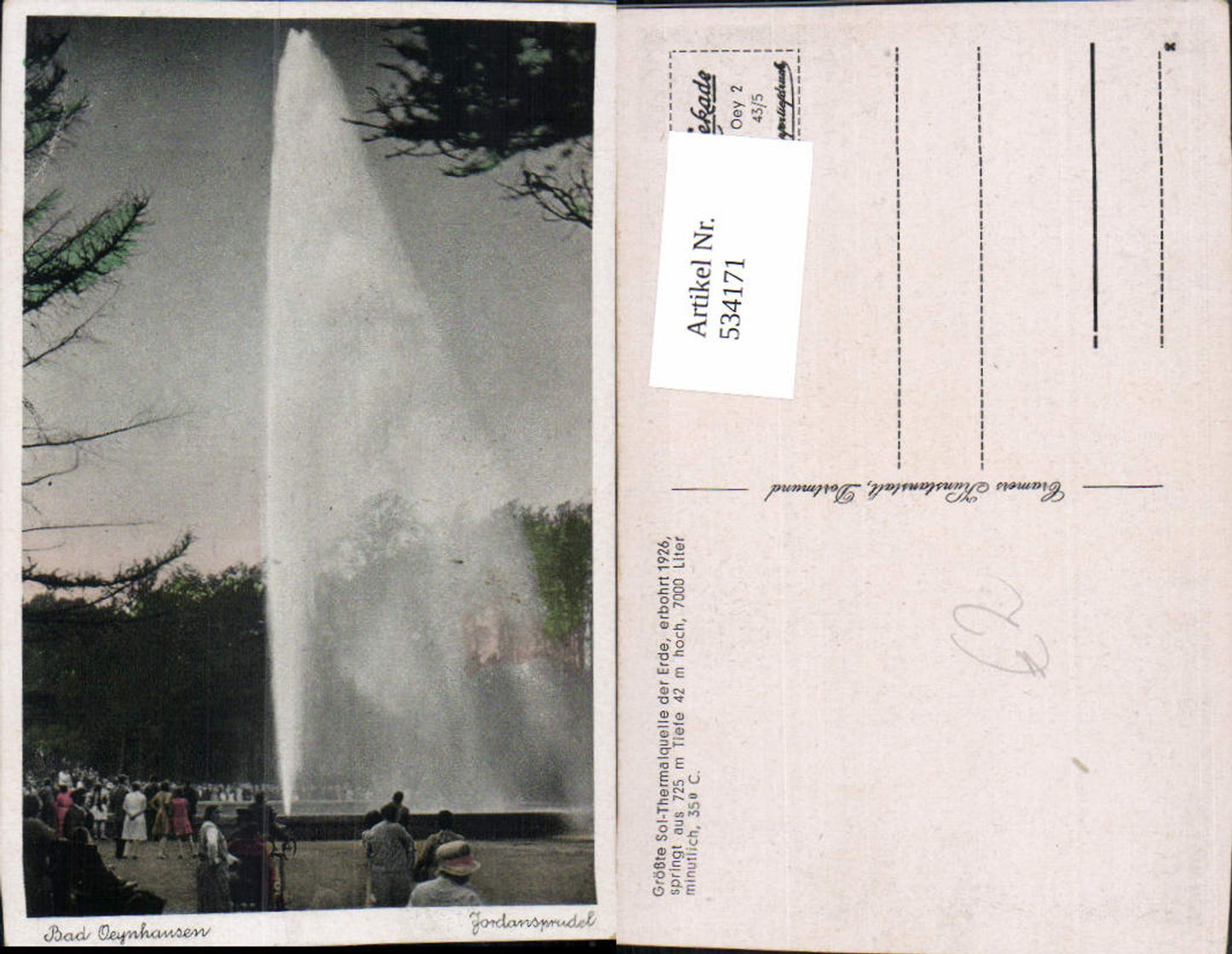 534171,Bad Oeynhausen Jordansprudel Fontäne Springbrunnen Brunnen