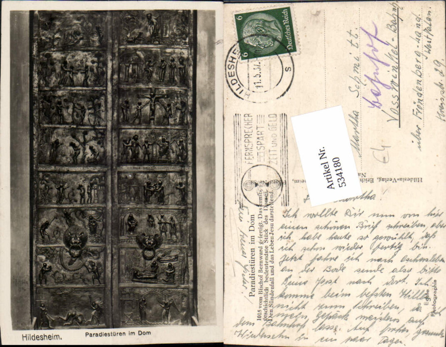 534180,Hildesheim Paradiestüren i. Dom Detailansicht