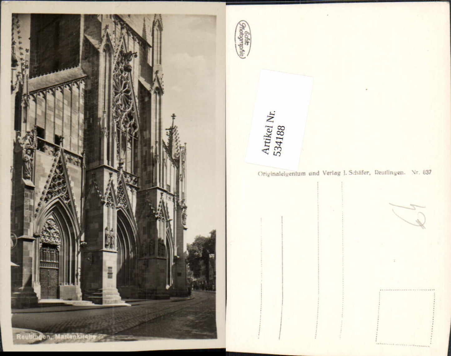 534188,Foto Ak Reutlingen Marienkirche Kirche