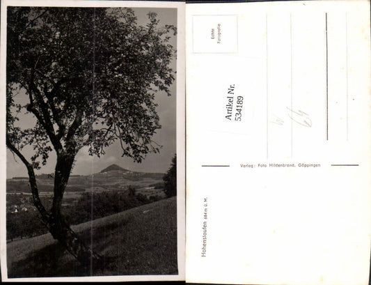 534189,Foto Ak Hohenstaufen b. Göppingen Ansicht m. Baum i. Vordergrund