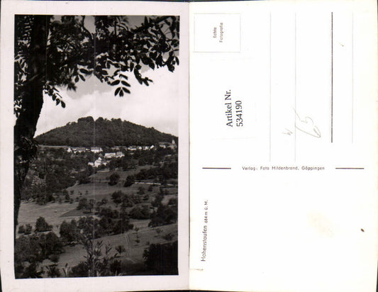 534190,Foto Ak Hohenstaufen b. Göppingen Ansicht m. Baum