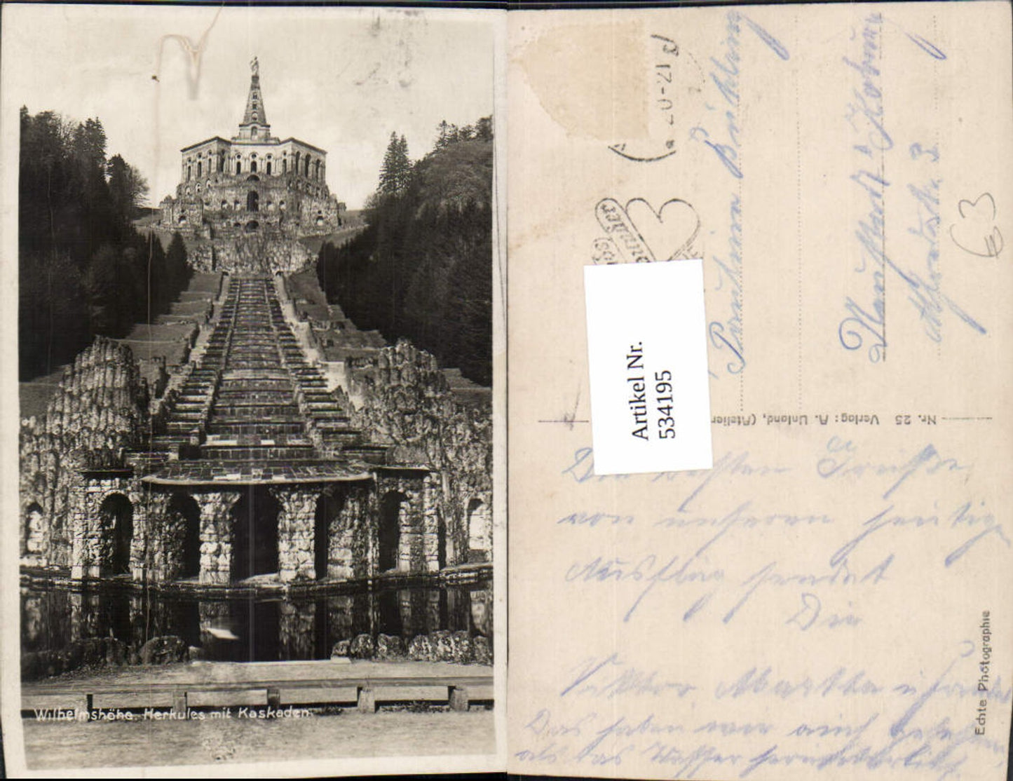 534195,Foto Ak Kassel Wilhelmshöhe Herkules m. Kaskaden