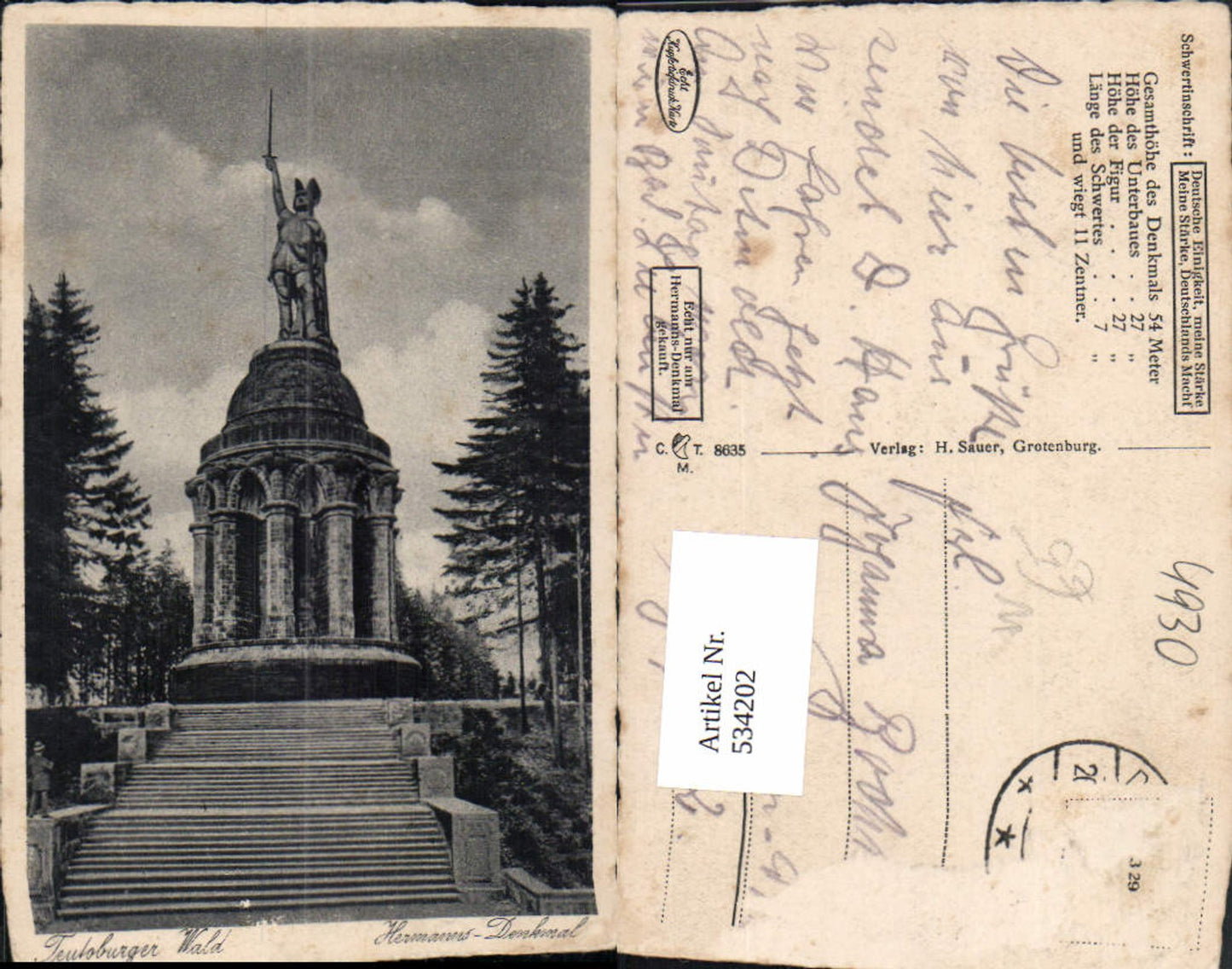 534202,Foto Ak Detmold Hermannsdenkmal i. Teutoburger Wald