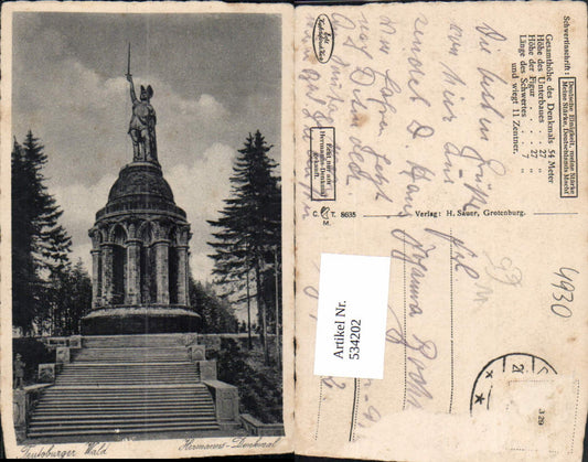 534202,Foto Ak Detmold Hermannsdenkmal i. Teutoburger Wald