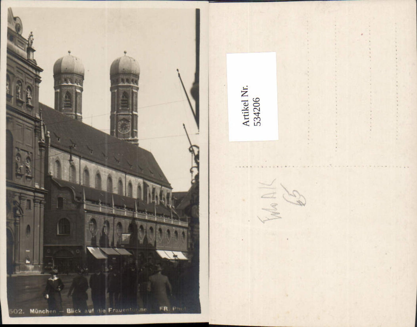 534206,Foto Ak München Blick a. d. Frauentürme
