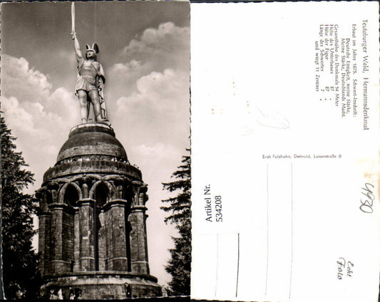 534208,Foto Ak Detmold Hermannsdenkmal i. Teutoburger Wald