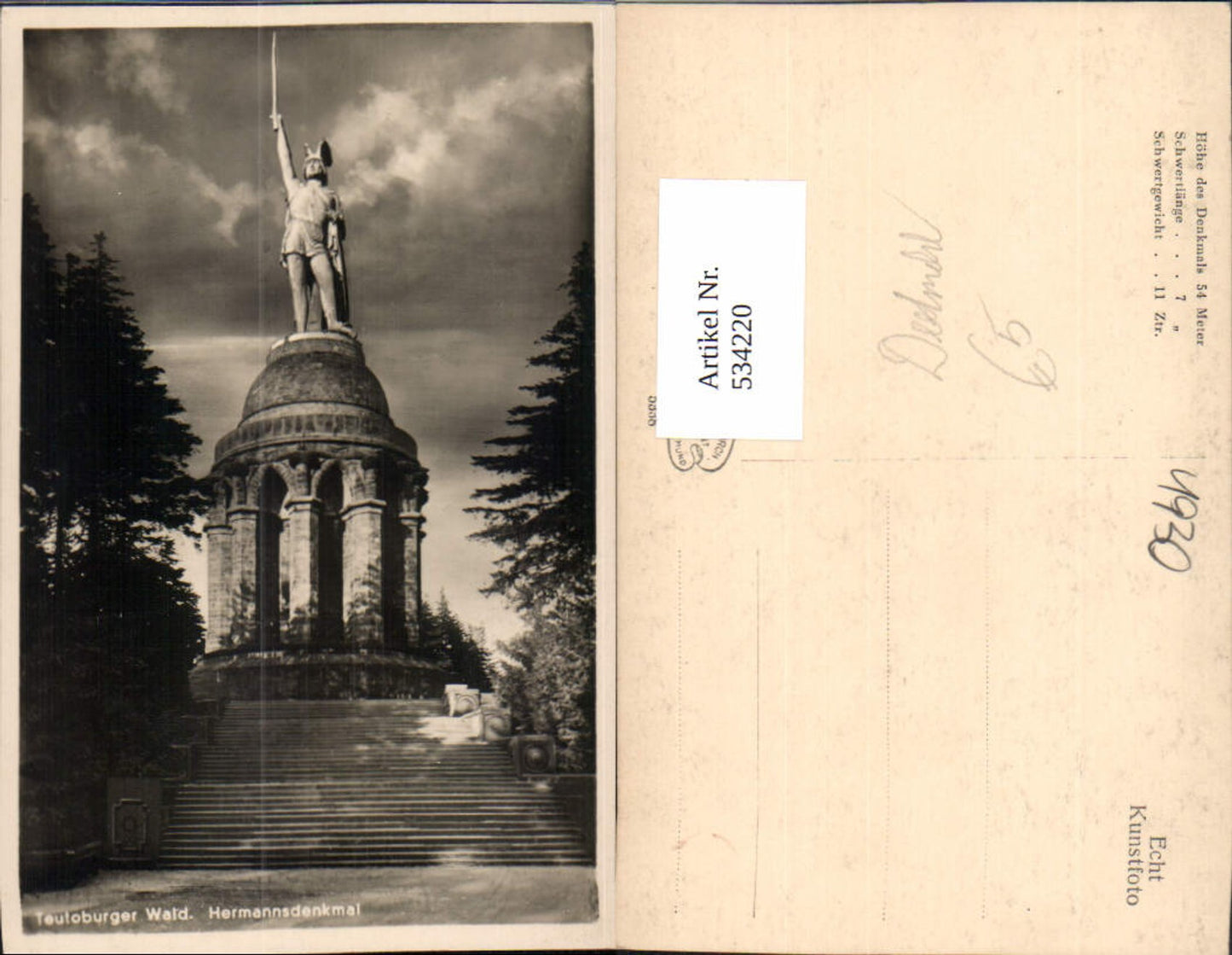 534220,Foto Ak Detmold Hermannsdenkmal i. Teutoburger Wald