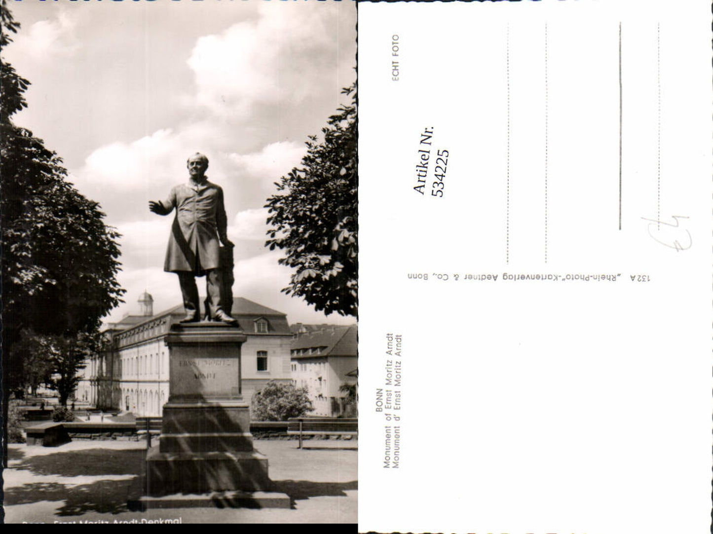 534225,Foto Ak Bonn Ernst-Moritz-Arndt-Denkmal Statue