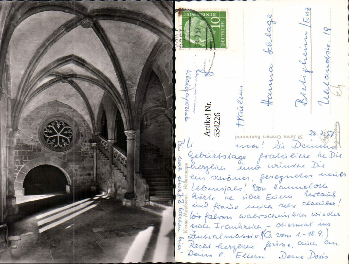 534226,Foto Ak Maulbronn Kloster Maulbronn Höllentreppe