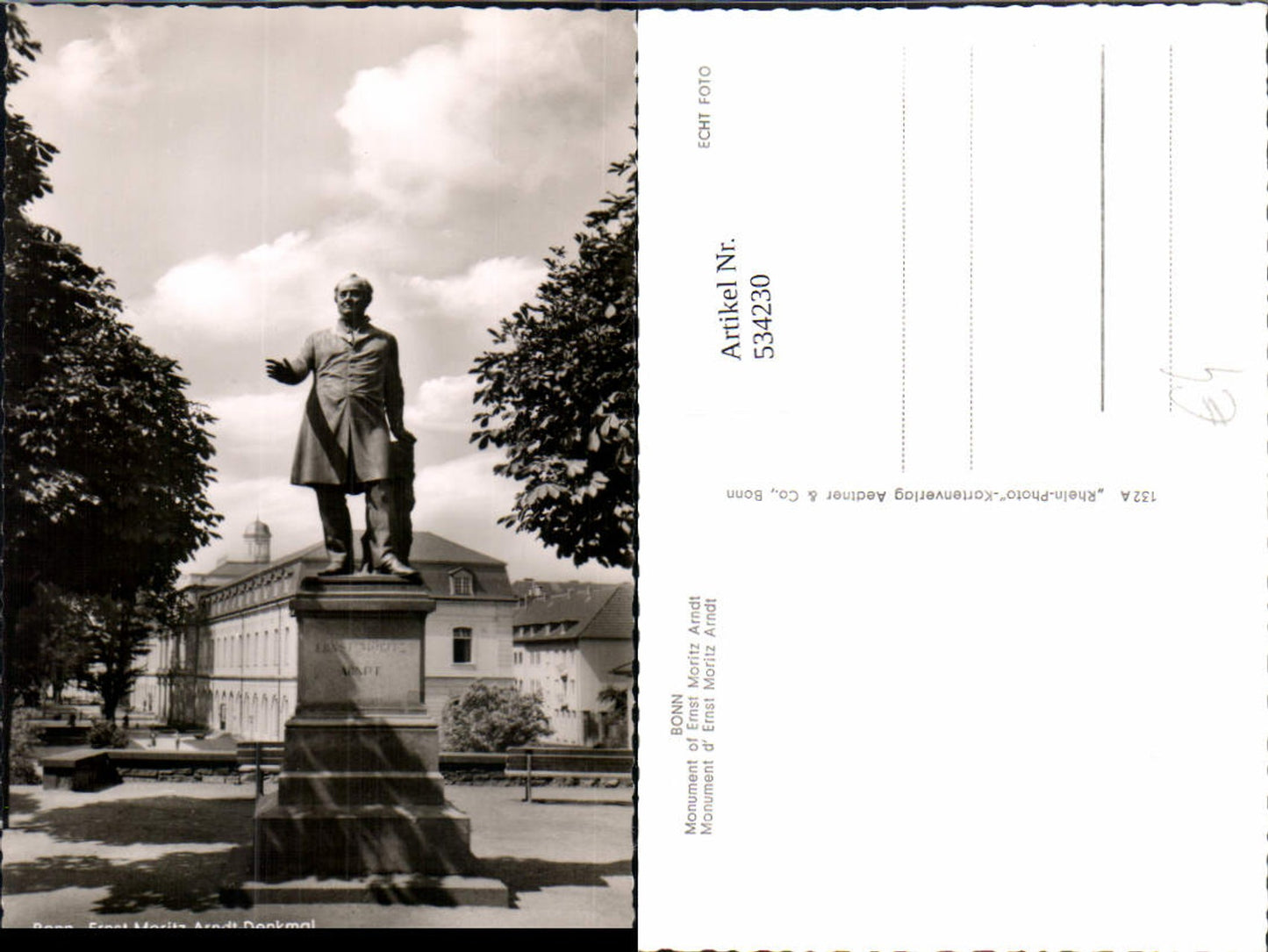 534230,Foto Ak Bonn Ernst-Moritz-Arndt-Denkmal Statue