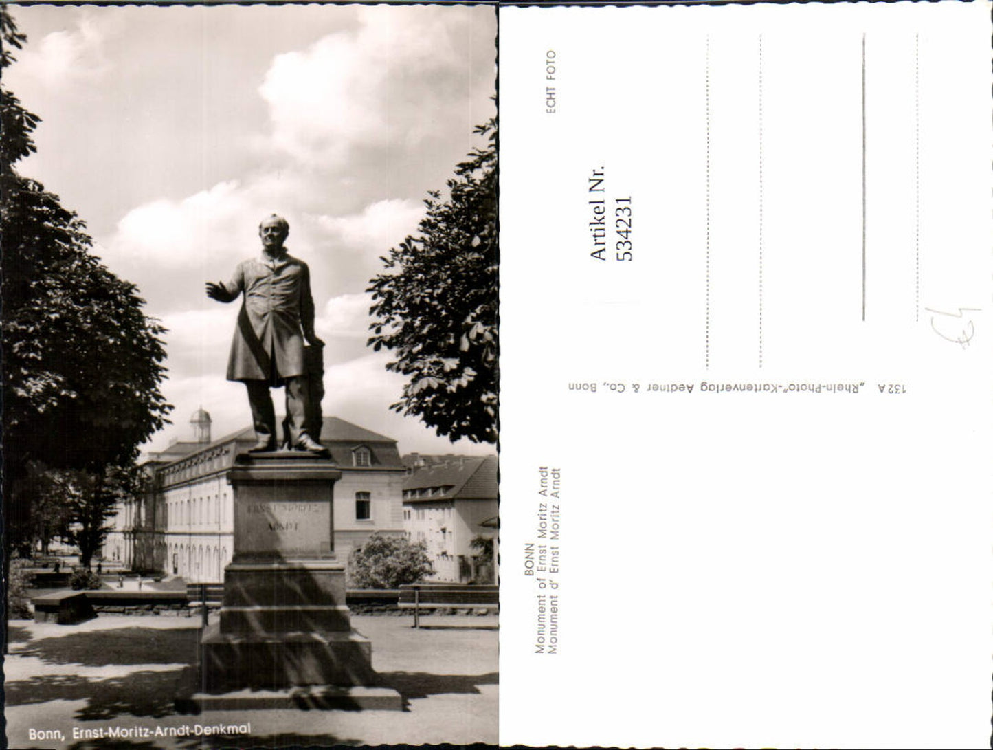 534231,Foto Ak Bonn Ernst-Moritz-Arndt-Denkmal Statue