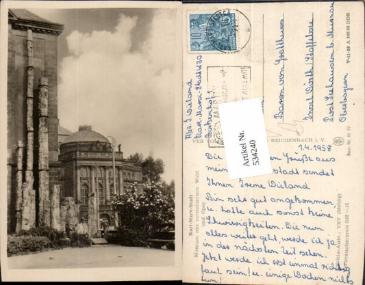 534240,Chemnitz Karl-Marx-Stadt Museum m. Versteinertem Wald u. Oper pub VEB