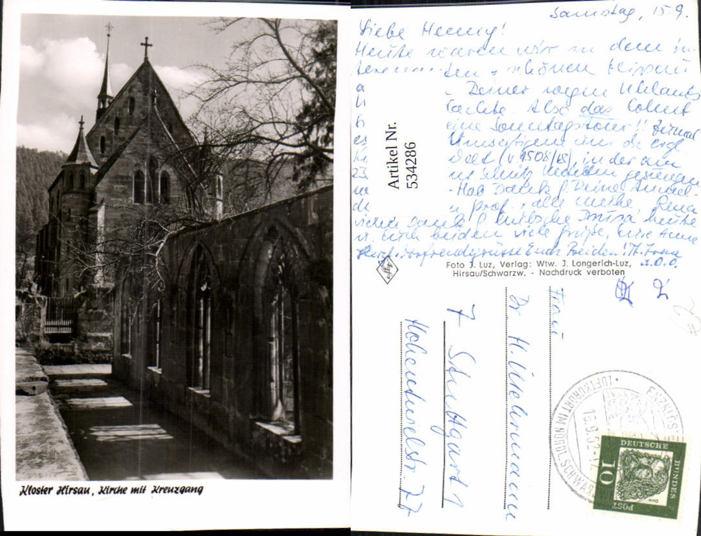 534286,Foto Ak Hirsau Calw Kloster Hirsau Kirche m. Kreuzgang