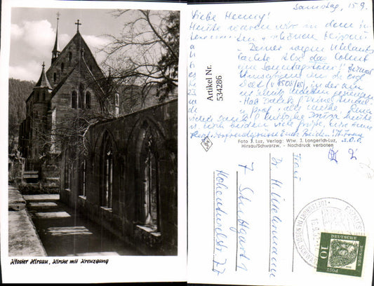 534286, Photo Ak Hirsau Calw Hirsau Monastery Church with cloister