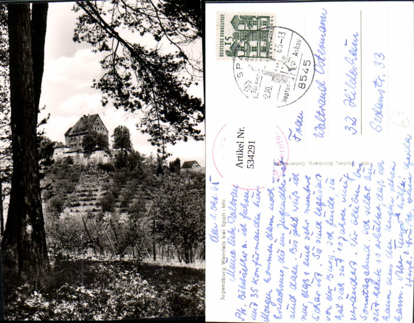 534291,Foto Ak Jugendburg Wernfels b. Spalt Mittelfranken