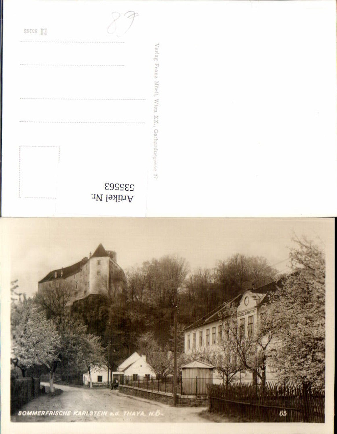 535563,seltene Foto-AK Karlstein an der Thaya