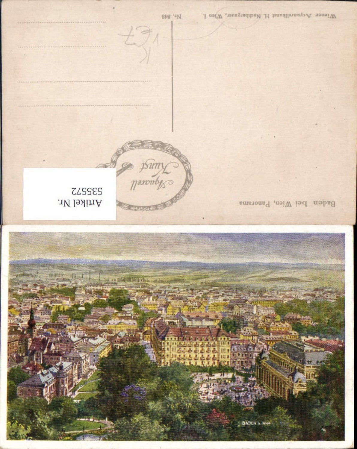 535572,tolle Künstler AK Baden bei Wien pub Nachbarbgauer