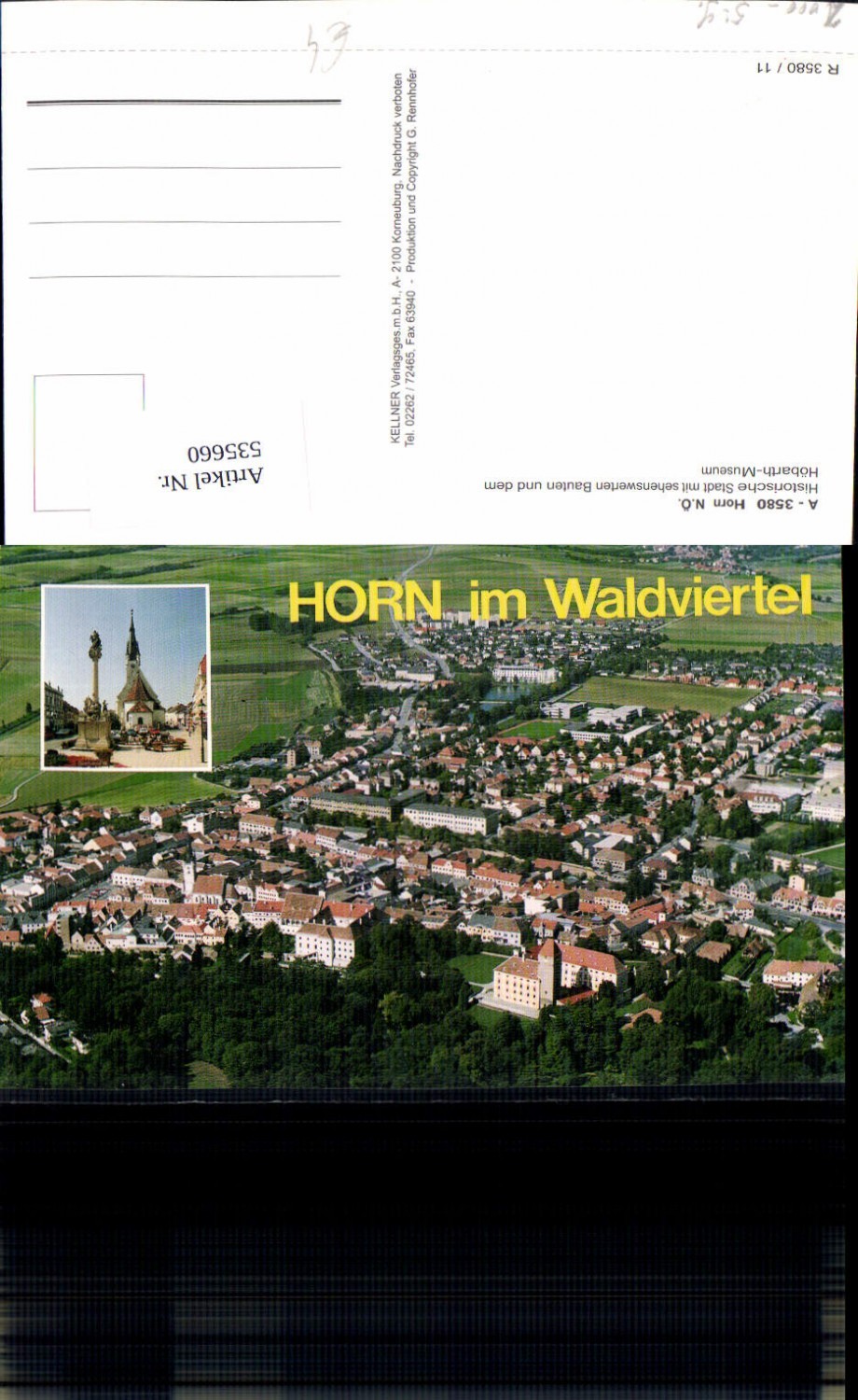 535660,Fliegeraufnahme Horn im Waldviertel