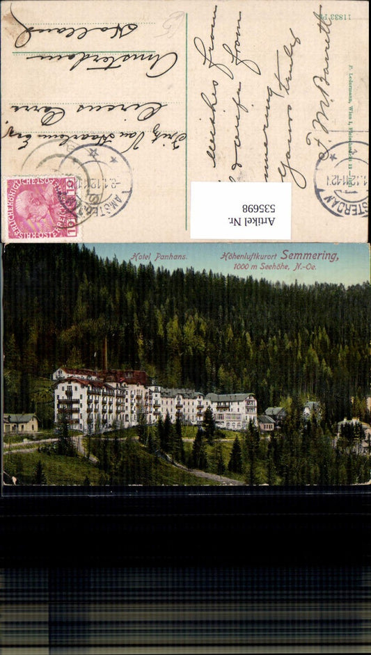 535698,Semmering Hotel Panhans pub Ledermann 11833 Pb.