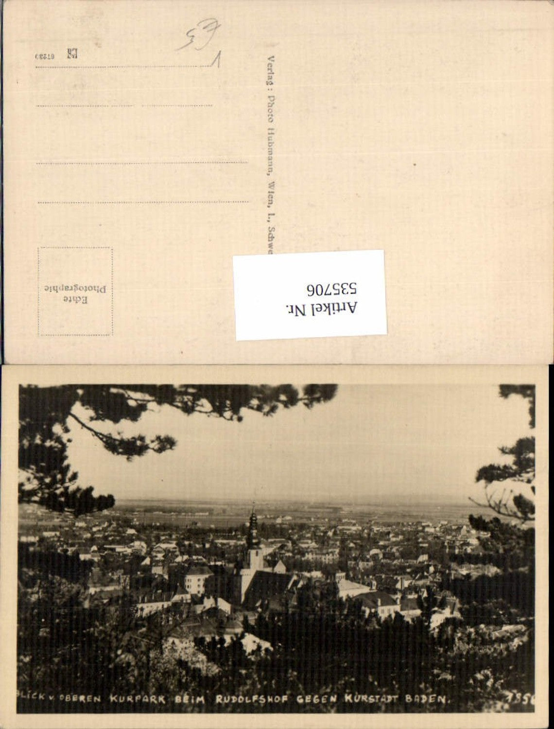 535706,Baden bei Wien pub Hubmann 1850