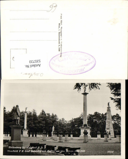 535720,Heldenberg bei Wetzdorf Standbild Graf Radetzky Glaubendorf